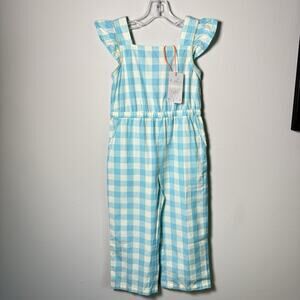 EGG New York Jackie Jumpsuit 4T NWT Blue Gingham Girls Outfit